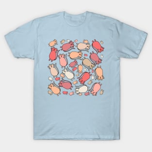 Peach Fuzz Flying Cats T-Shirt